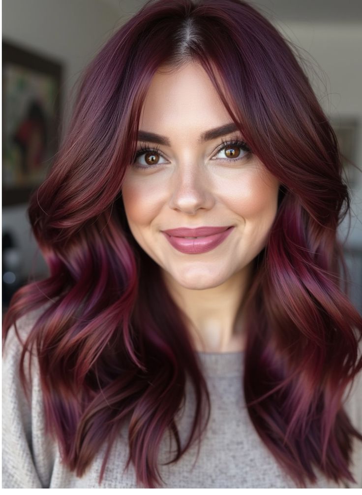 Deep Plum Hair Color