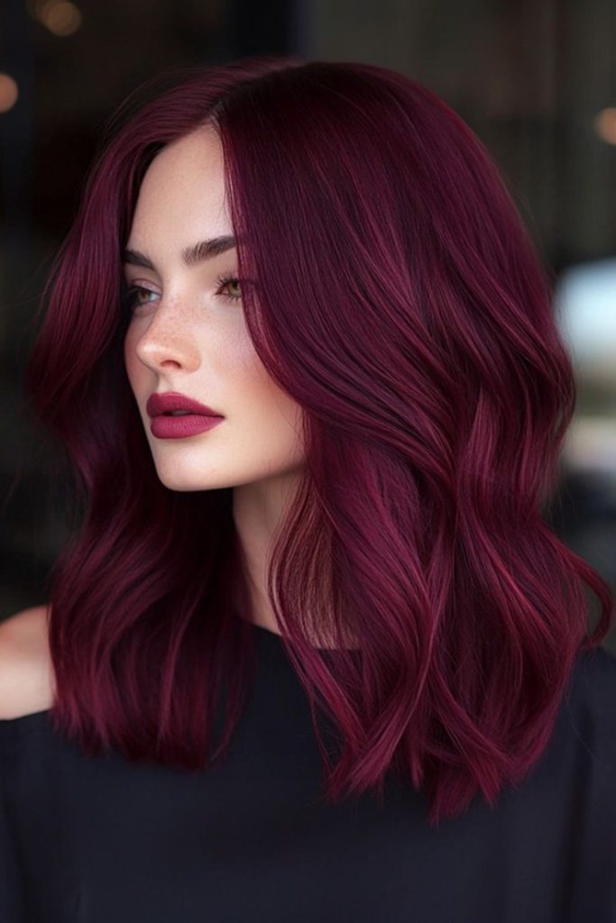 Deep Plum Hair Color