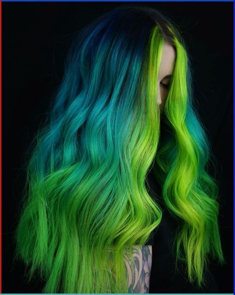 Jade-green hair color